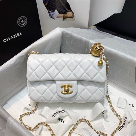 white chanel bag with black logo|authentic chanel bag price.